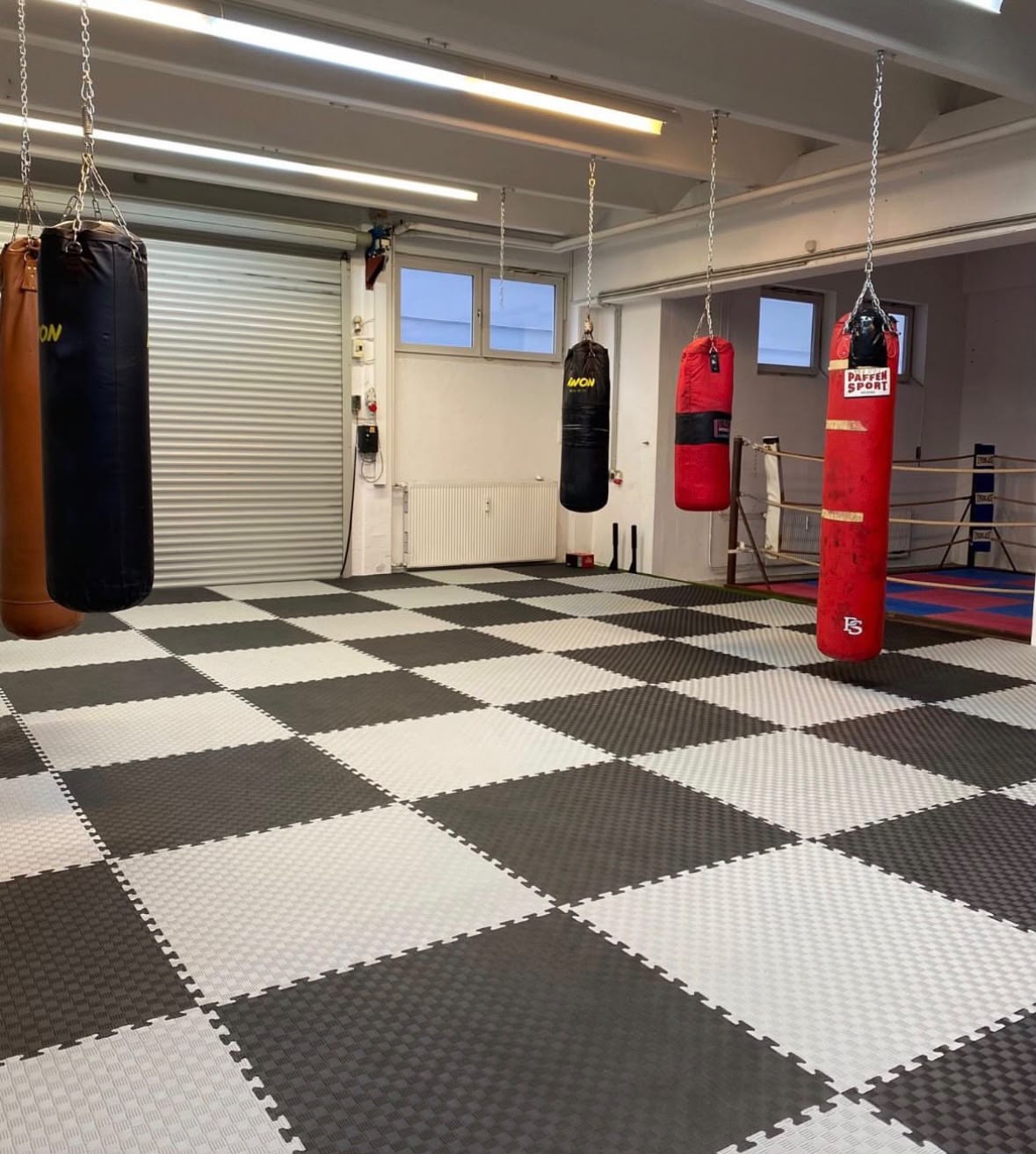 Sandsack-Bereich mit Boxring